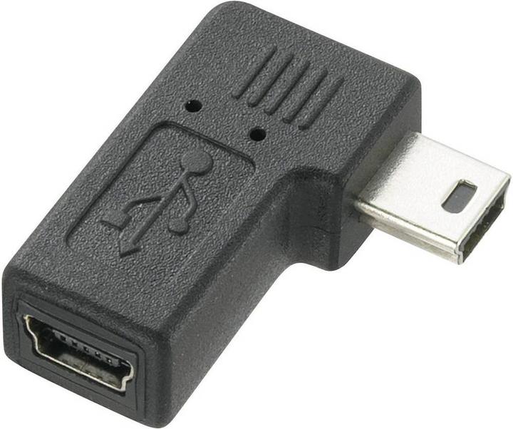 Actual product image Renkforce USB 2 adapter mini B male/mini B female, 90° angled