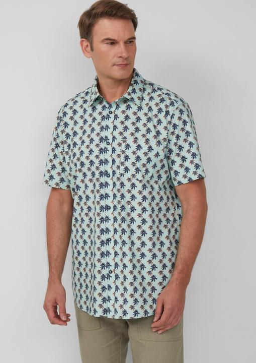 Image du produit S.Oliver Hemd Regular Fit: Gemustertes Kurzarmhemd aus Baumwollstretch (XXL)