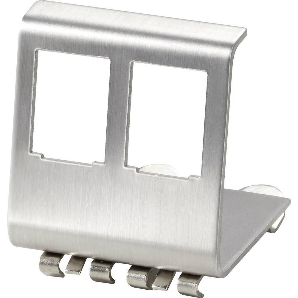 Renkforce 2 Port RJ45 Keystone Modul für Hutschiene (Keystone Modulhalter), Netzwerk Zubehör