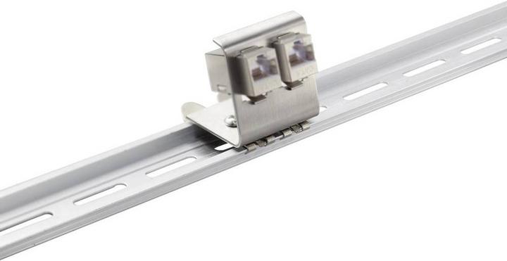 Produktbild Renkforce 2 Port RJ45 Keystone Modul für Hutschiene (Keystone Modulhalter)