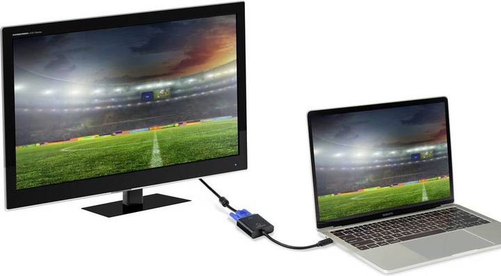 Image du produit Renkforce Adaptateur USB-C mâle vers VGA femelle (VGA, USB-C, 10 cm)