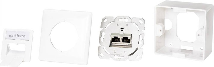 Image du produit Renkforce Prise réseau en saillie CAT 6a 2 ports