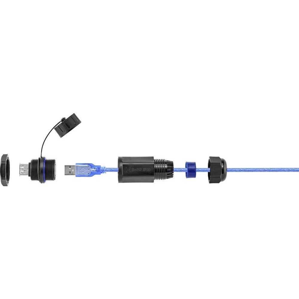 Thumbnail - Renkforce IP68 USB 2 Kabel (1 m, USB 2.0), USB Kabel