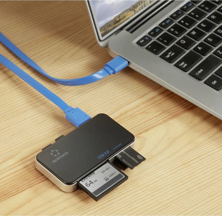 Actual product image Renkforce USB A 3 Universal Card Reader (USB 3.0)