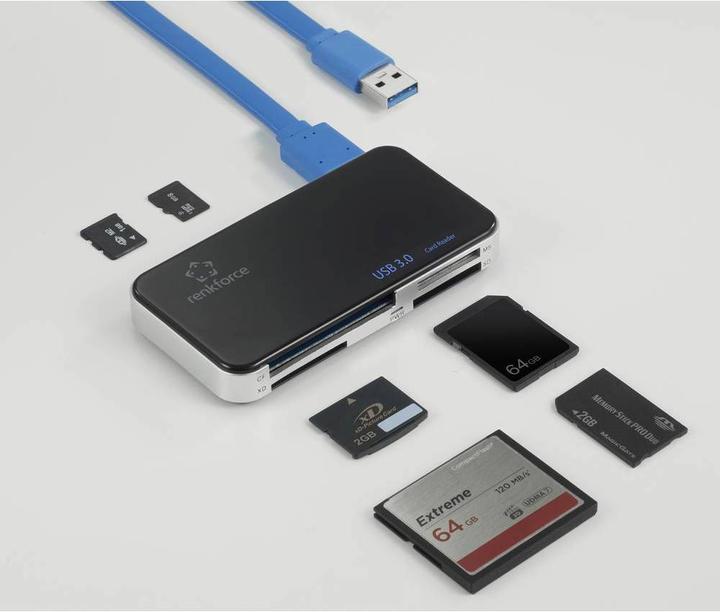 Produktbild Renkforce USB A 3 Universal-Kartenleser (USB 3.0)