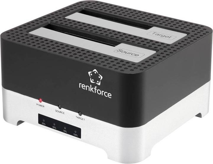 Productafbeelding Renkforce USB 3 SATA harde schijf docking station met kloonfunctie