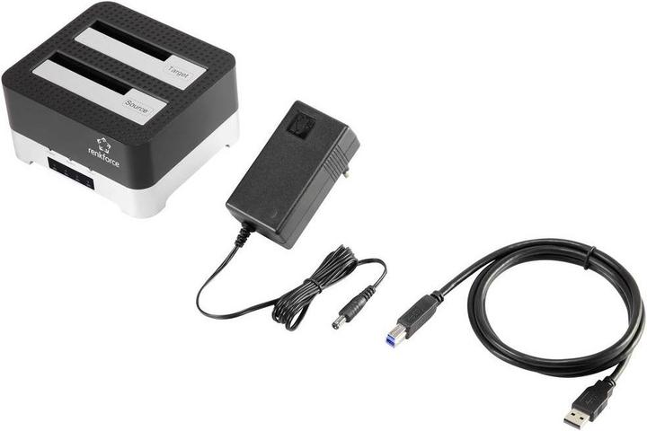 Productafbeelding Renkforce USB 3 SATA harde schijf docking station met kloonfunctie