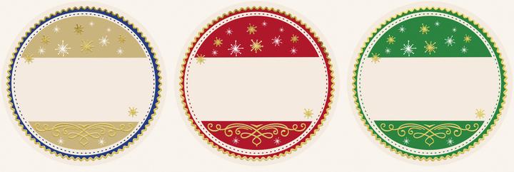 Actual product image Avery Sticker on roll Gift 50 pieces Green/Red/White