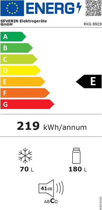 Energie-Label Severin RKG8929 (250 l)
