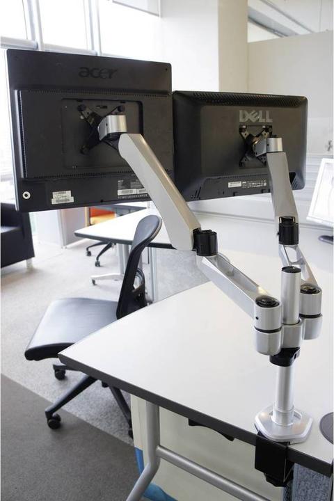 Produktbild SpeaKa Professional Flex 2fach Monitorhalter, Tisc (Tisch, 27", 9 kg)