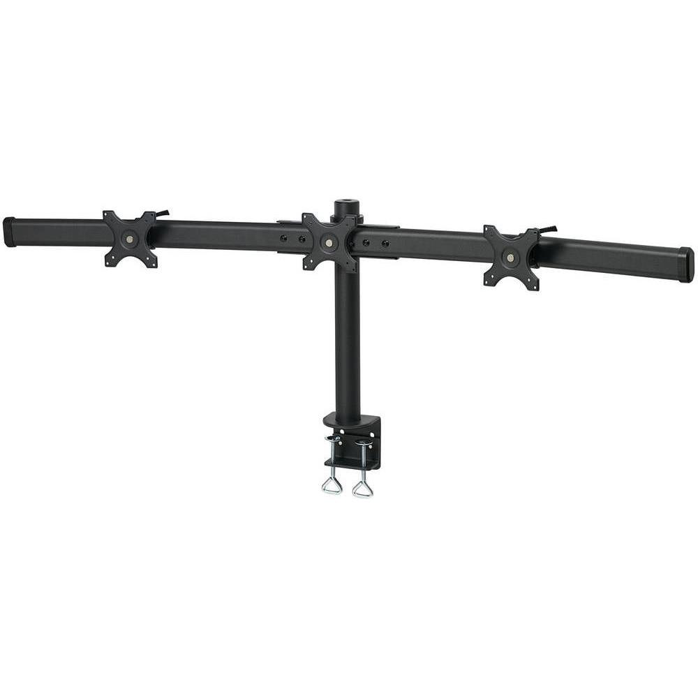 SpeaKa Professional LCD-Monitorarm für drei Monitore, Tischmontage (Tisch, 24"), Monitor Halterung, Schwarz