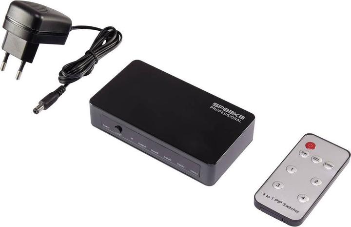 Produktbild SpeaKa Professional 4 Port UHD HDMI Switch mit PIP-Funktion