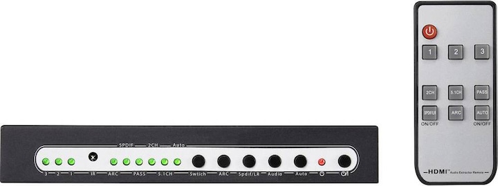 Produktbild SpeaKa Professional 3 Port Ultra HD HDMI Switch mit Audio Extractor