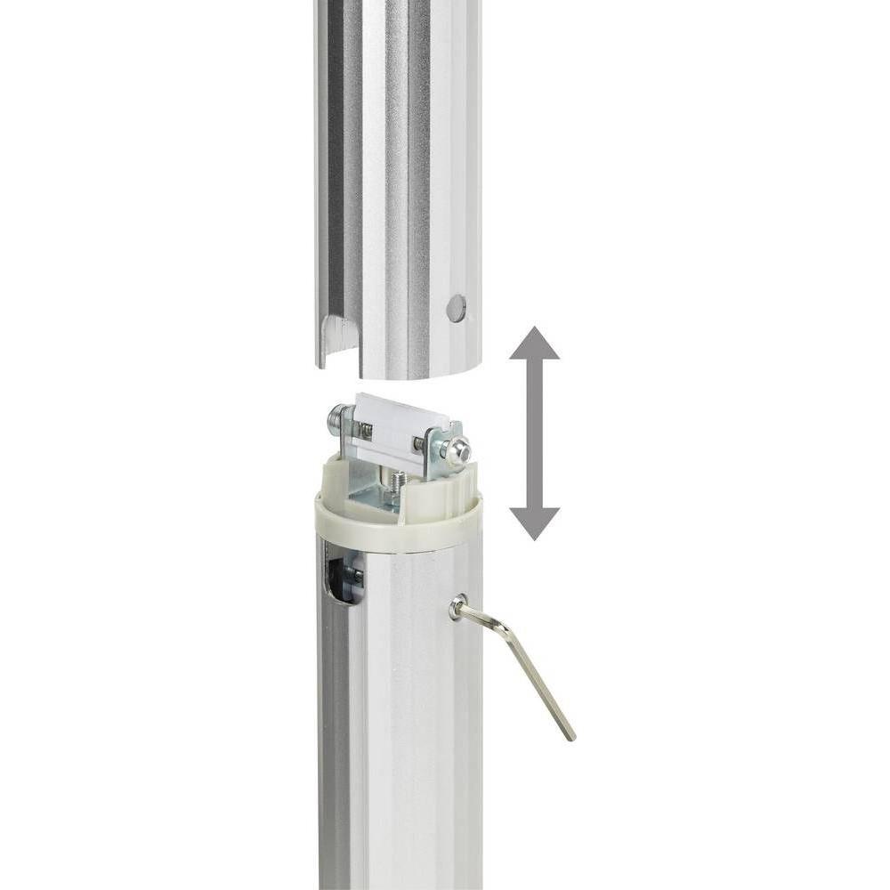 Thumbnail - SpeaKa Professional Beamer-Deckenhalterung, höhenverstellbar 13 - 106 cm (Decke), Beamer Halterung, Silber