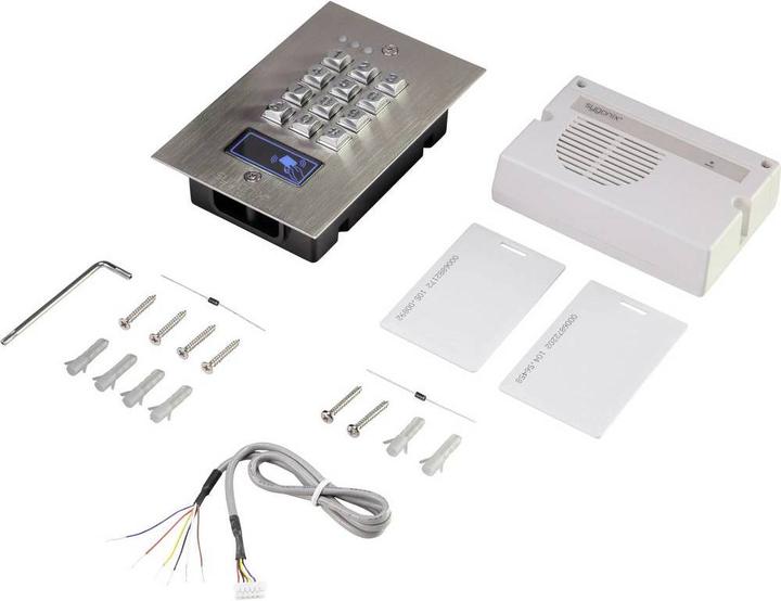 Produktbild Sygonix Transpondercodeschloss, IP66, UP (Elektronische Zahlenkombination, Schlüsselkarte)