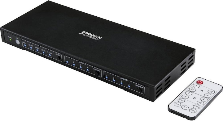 SpeaKa Professional 4x2 HDMI-Switch mit Audio Extraktor