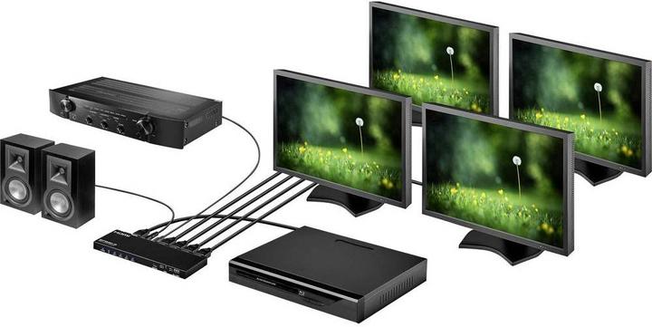 Produktbild SpeaKa Professional 1x4 HDMI Splitter Audio Extractor