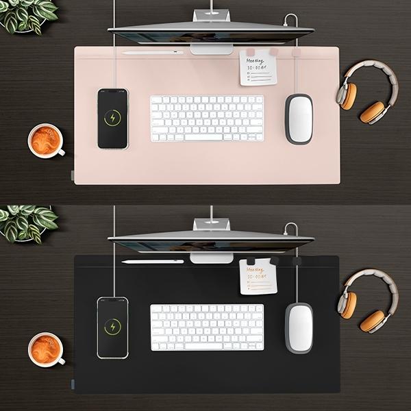 Produktbild Uniq Hagen dwustronna magnetyczna podkładka na biurko różowo-zielony/blush pink-mist green (35 x 68.20 cm)