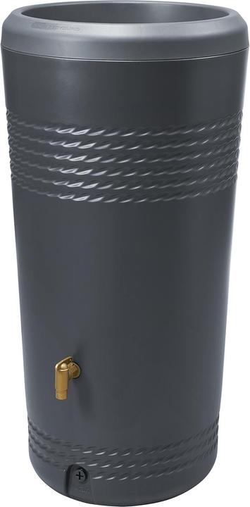 4rain MILO 2in1 Regenspeicher 230 Liter graphite grey inkl. Pflanzschale (230 l)