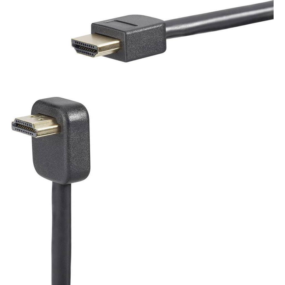 SpeaKa Professional High Speed HDMI Anschlusskabel 90°-HDMI-Stecker HDMI-Stecker mit Ethernet 0.9 m (0.90 m, HDMI), Vide...