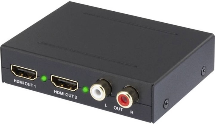 SpeaKa Professional 2 Port HDMI Audio Extraktor mit Toslink und Cinch Audio (R/L) (Extractor)