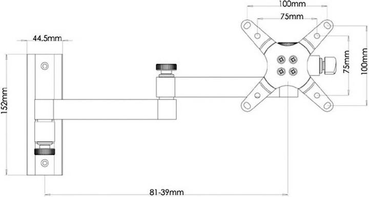 Image du produit SpeaKa Professional TFT/LCD-Monitor Wandhalterung Teleskop 33 - 76 cm (13 - 30) (Mur, 30", 15 kg)
