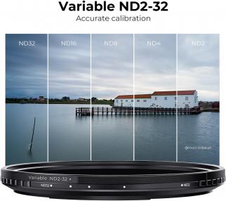 Actual product image K&F Concept Grauer einstellbarer Magnetfilter Nano-X MRC Fader ND2-32 - 77 mm (77 mm, Neutral density filter)