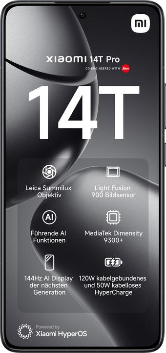 Immagine prodotto Xiaomi Pacchetto di lancio 14T Pro + Robot Vacuum X10 (512 GB, Titano Nero, 6.67", Doppia SIM, 5G)