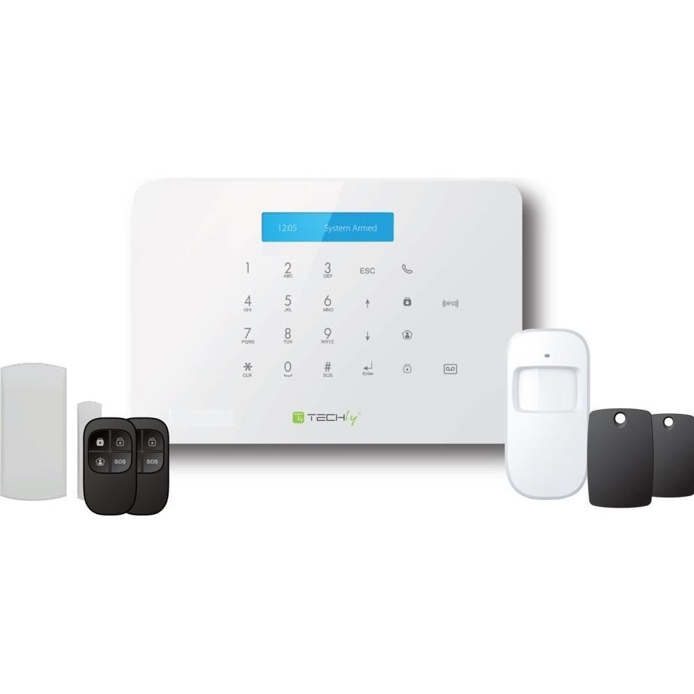 Techly, Protezione antifurto + sistema di allarme, Sistema di allarme SMS/GMS wireless I-ALARM-KIT001