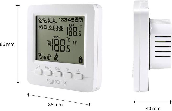 Immagine prodotto Sygonix Termostato ambiente Termostato di riscaldamento programmabile, digitale
