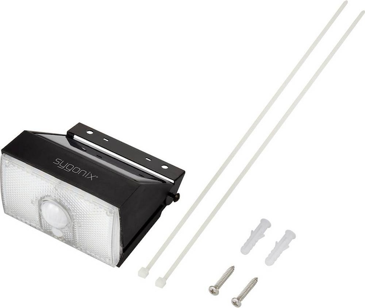 Image du produit Sygonix Applique murale solaire avec capteur de mouvement PIR, 4000 K, 1000 lumens (1000 lm, IP65)