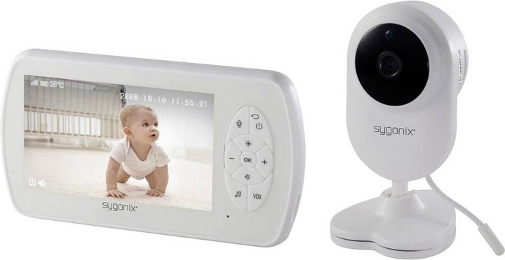 Image du produit Sygonix Écoute-bébé avec caméra (Vidéo et audio, 100 m)
