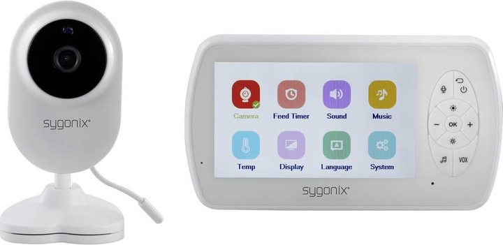 Image du produit Sygonix Écoute-bébé avec caméra (Vidéo et audio, 100 m)