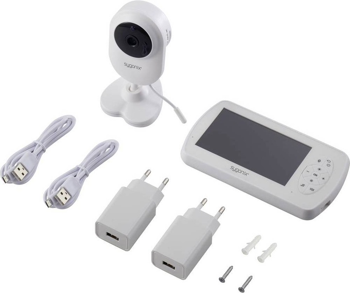 Image du produit Sygonix Écoute-bébé avec caméra (Vidéo et audio, 100 m)