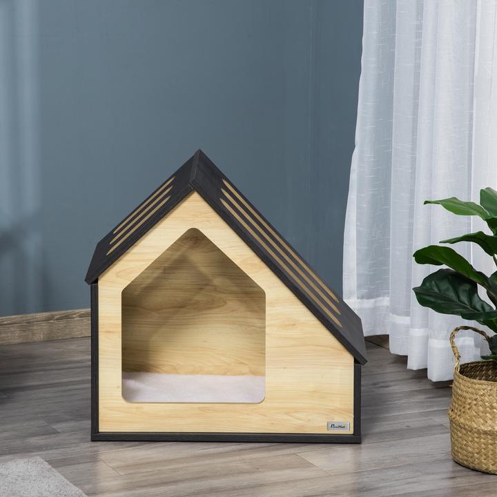 Produktbild PawHut Hundehütte mit Kissen (Hundehütte)