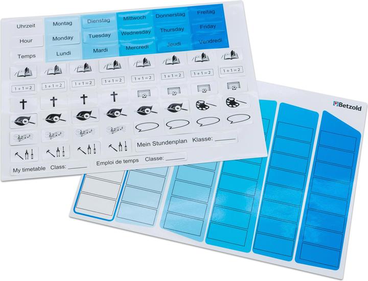 Produktbild Betzold Immerwährender Stundenplan (A4, 1 Woche / 1 Seite)