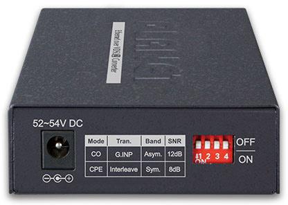 Image du produit Planet 1-Port 10/100/1000T 802.3at PoE+ Ethernet to VDSL2 Converter Communication haut débit (Transformateurs)