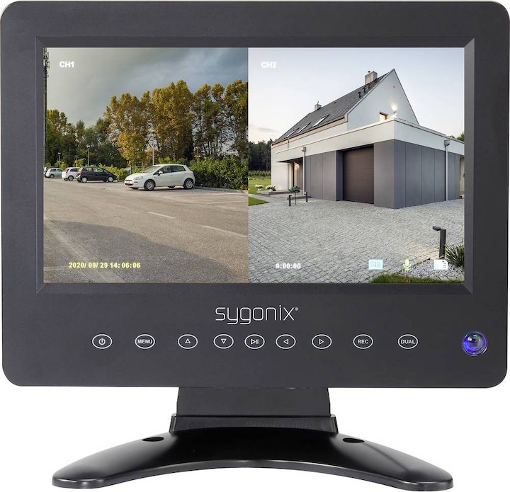 Image du produit Sygonix Kit de caméras de surveillance AHD, système combiné LCD-DVR avec écran LCD 7", 2 caméras 720p IP65 (1280 x 720 pixels)