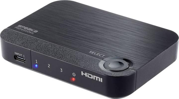 Actual product image SpeaKa Professional 2+1 Port HDMI Switch mit zusätzlichem USB-C™-Einput 3840 x 2160 Pixel