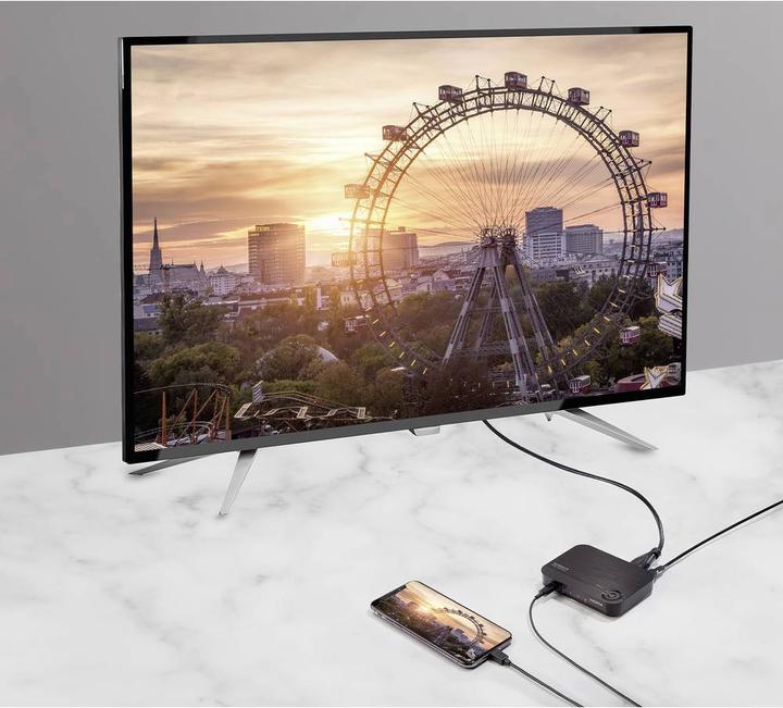 Actual product image SpeaKa Professional 2+1 Port HDMI Switch mit zusätzlichem USB-C™-Einput 3840 x 2160 Pixel