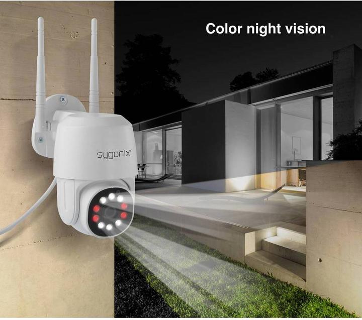 Produktbild Sygonix LAN, WLAN IP-Schwenk-/Neige-Kamera (1920 x 1080 Pixels)