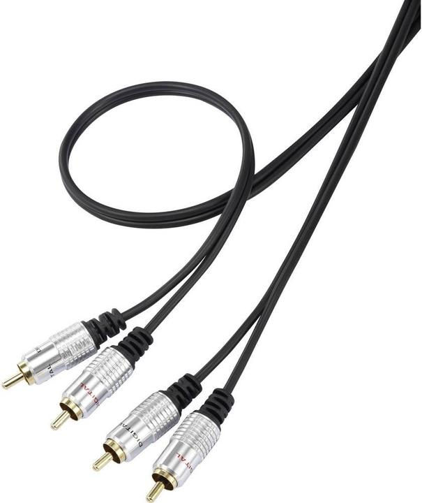 Produktbild SpeaKa Professional Speaka SuperSoft Cinch-Audiokabel (R/L) 1 m (1 m, Cinch)