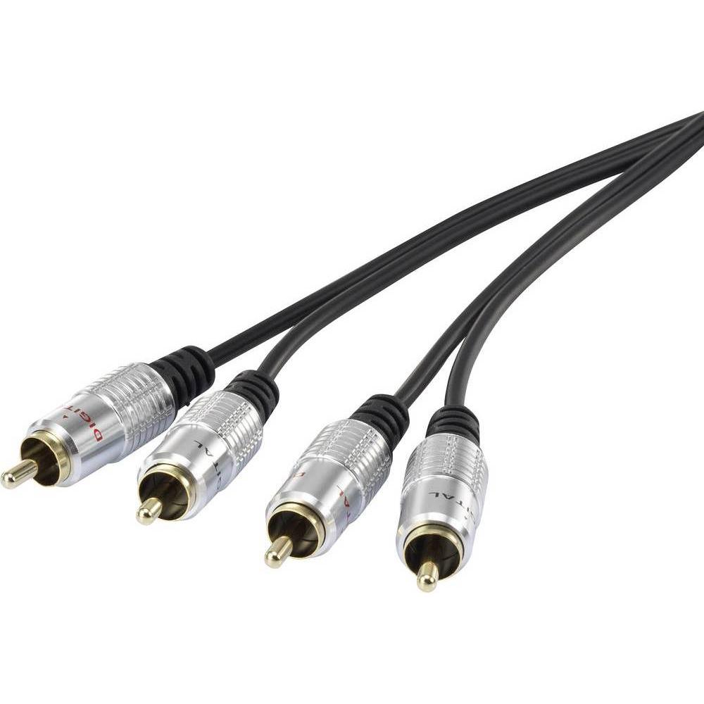 Thumbnail - SpeaKa Professional Speaka SuperSoft Cinch-Audiokabel (R/L) 1 m (1 m, Cinch), Audio Kabel
