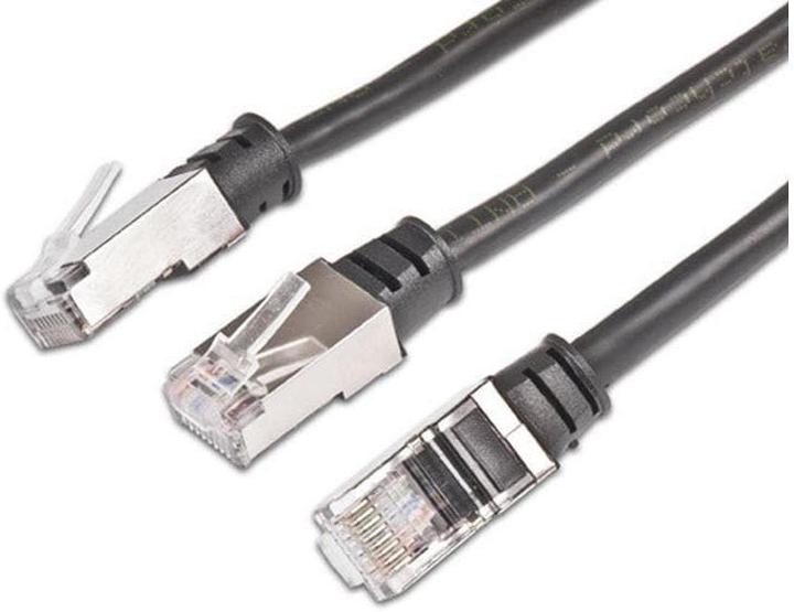 Immagine prodotto Wirewin Cavo patch per esterni: 0.5m, nero (U/FTP, CAT5e, 0.50 m)