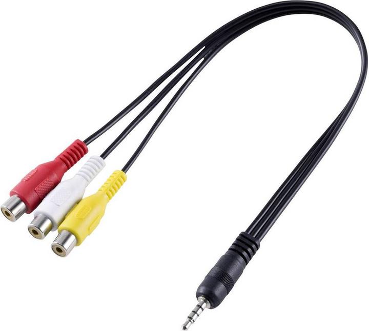 SpeaKa Professional 3.5 mm Klinkenstecker auf 3x Cinch-Buchse Adapterkabel (Audio Splitter)