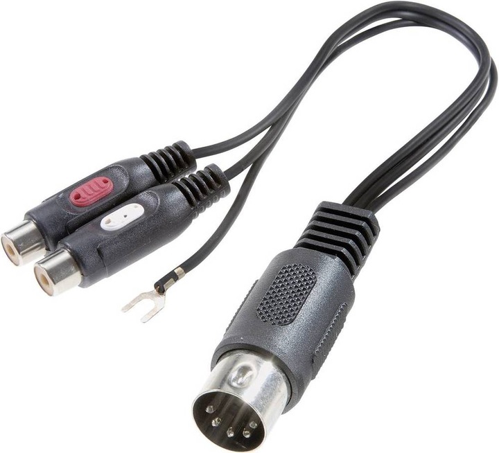 Produktbild SpeaKa Professional Cinch/DIN-Anschluss Adapter Diodenstecker 5pol (DIN) 2x Cinch-Buchse (Audio Splitter)