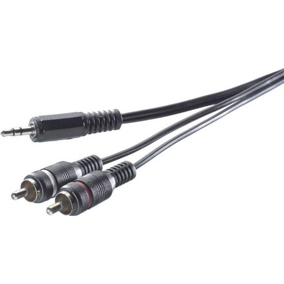 SpeaKa Professional SpeaKa Adapterkabel 3.5 mm Klinkenstecker 2 Cinch-Stecker 3 m (3 m, Cinch), Audio Kabel