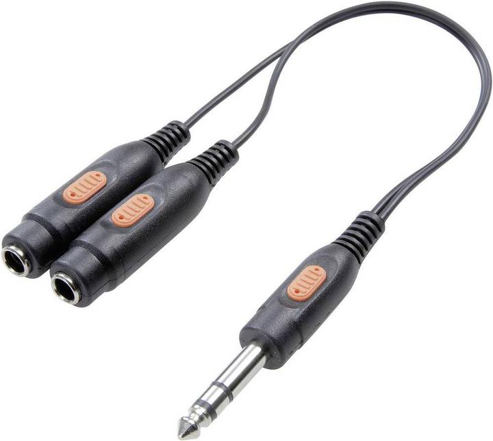 Produktbild SpeaKa Professional Klinke Adapter Klinkenstecker 6.3 mm Klinkenbuchse 6.3 mm, Klinkenbuchse 6.3 mm (Audio Splitter)