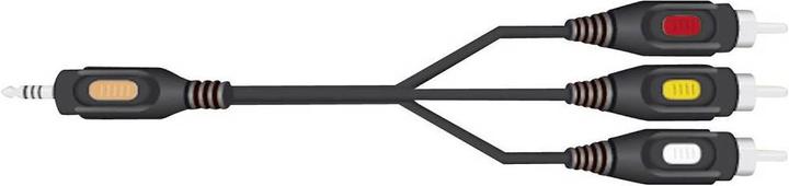 Actual product image SpeaKa Professional Speaka adapter cable 2.5 mm jack plug 4pin 3x cinch plug (2.50 m, 2.5mm jack cable, Cinch Cables)