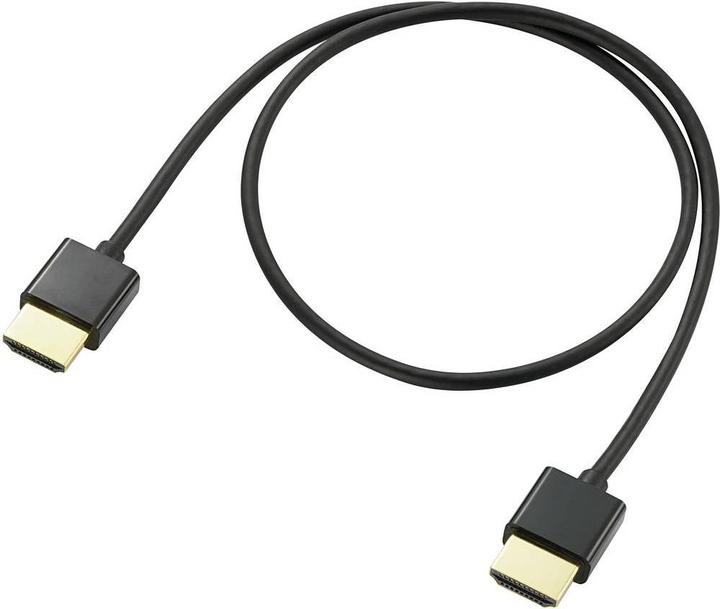 Actual product image SpeaKa Professional HDMI Anschlusskabel 0.50 m Audio Return Channel, vergoldete Steckkontakte Black (1x HDMI-Stecker (0.50 m, HDMI)
